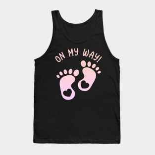 Little Feet Birth Pregnancy funny Baby Gifts Tank Top